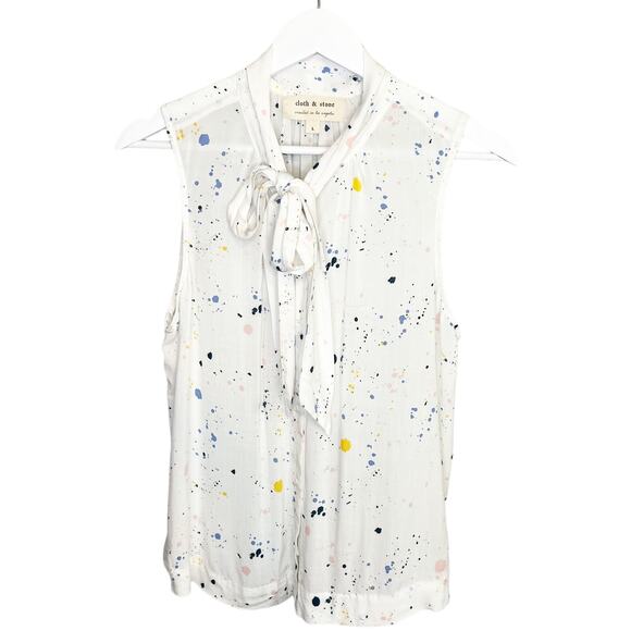 cloth & stone Tops - Cloth & Stone Aloisa Tie-Neck Sleeveless Top Large